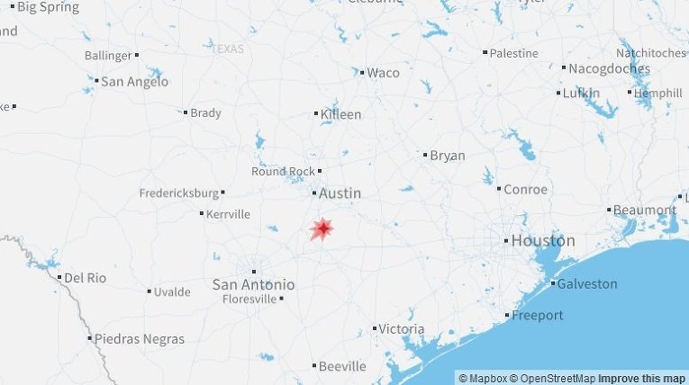 Падение воздушного шара в Техасе. Карта