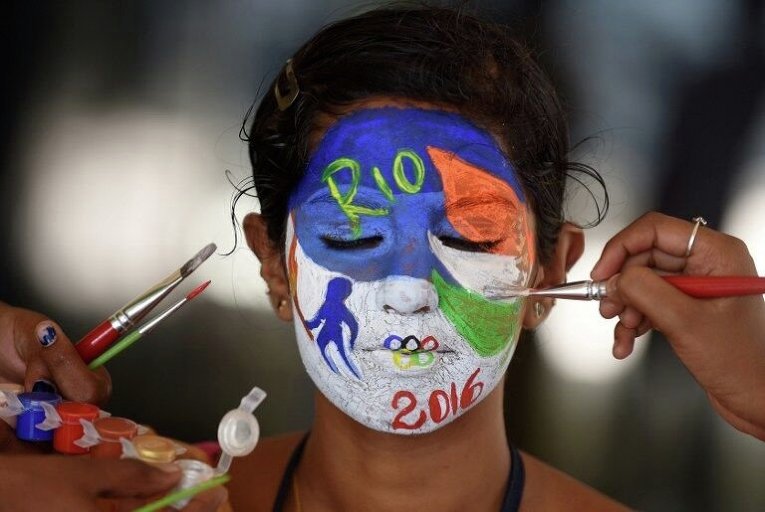 Индийская студентка в Ченнае готовится к открытию Олимпийских игр в Рио