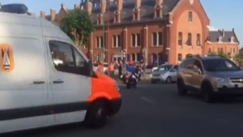 Нападение с мачете на полицейских в Бельгии: кадры с места ЧП