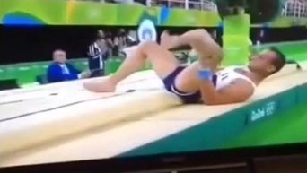 Тяжелая травма французского гимнаста Самира Аита Саида на Олимпиаде. Видео