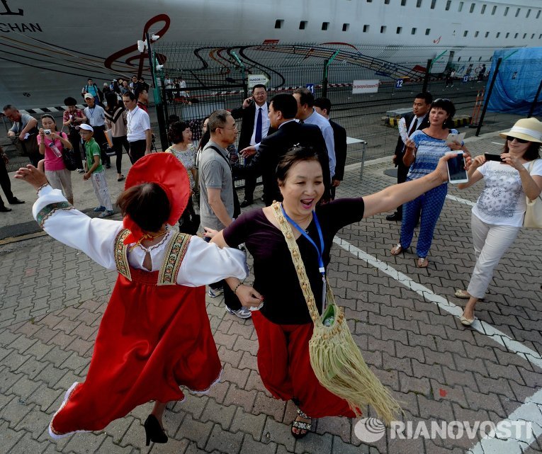 Прибытие первого круизного лайнера из КНР во Владивосток