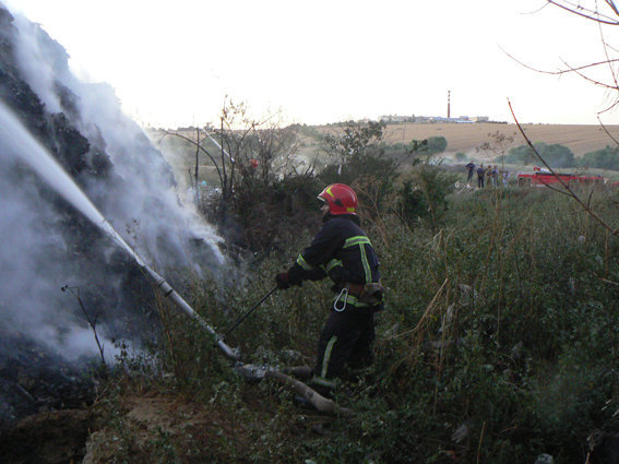 Пожар на свалке в Хмельницком