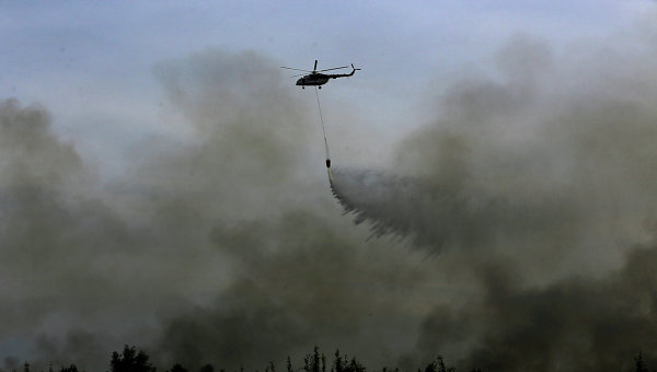 Тушение лесных пожаров в Индонезии