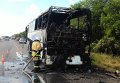 В Крыму загорелся автобус