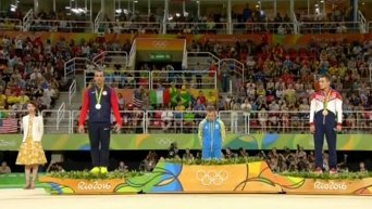 Церемония награждения первого украинского чемпиона Олимпиады в Рио. Видео