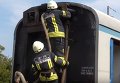 Спасатели ликвидируют задымление поезда в Черкассах