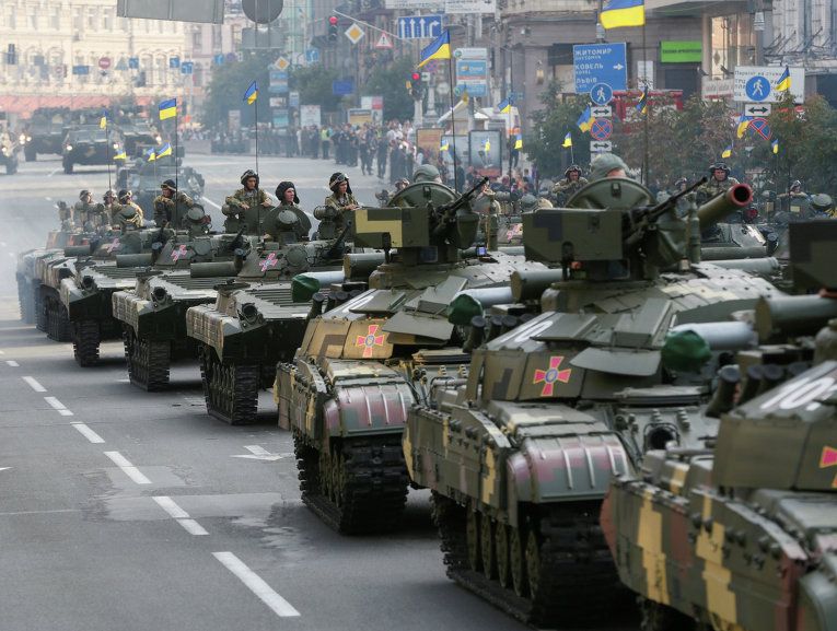Генеральная репетиция парада в Киеве ко Дню Независимости
