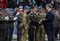Петр Порошенко и военные на параде в Киеве 24 августа 2016 года