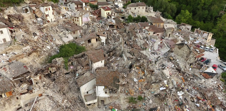 Италия, землетрясение