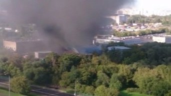 Пожар на складе типографии в Москве