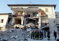 Последствия разрушительного землетрясения в Италии.