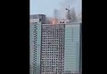 Строящийся дом загорелся в Абу-Даби. Видео