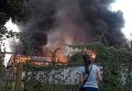 Во Львове случился пожар в бывшей военной части госпогранслужбы