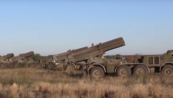Боевые стрельбы батареи РСЗО Ураган в Черниговской области. Видео