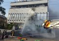 Пожар в здании телеканала Интер
