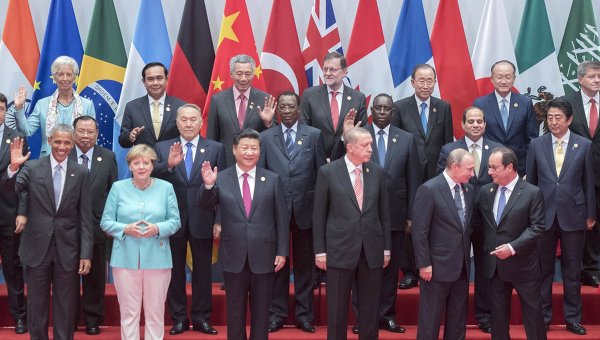Совместное фотографирование глав делегаций государств-участников Группы двадцати G20