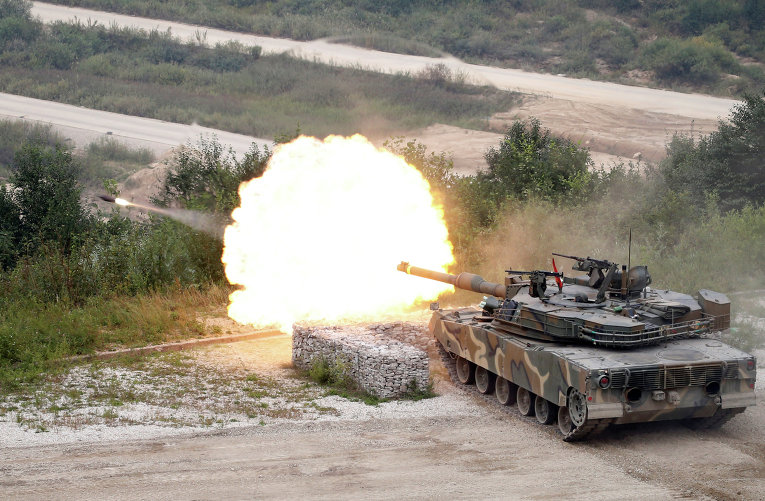 Южнокорейская армия во время военных учений