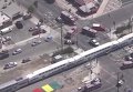 В США поезд столкнулся с грузовиком. Видео