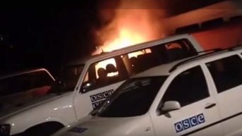 Поджог внедорожника миссии ОБСЕ в Ивано-Франковске