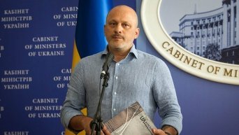 Гендиректор НТКУ Зураб Аласания во время оглашения решения оргкомитета Евровидения-2017 о выборе для проведения конкурса город Киев