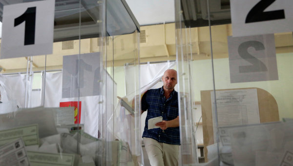 На одном из избирательных участков в Симферополе в единый день голосования
