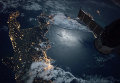 Вид из космоса на ночную Землю