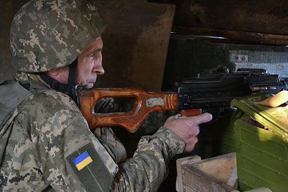 Позиции 10 горно-штурмовой бригады ВСУ под Донецком