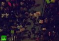 Воздушная съемка массовых протестов против полицейской жестокости в городе Шарлотт