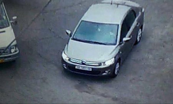 Автомобиль подозреваемого в убийстве полицейского в Днепре