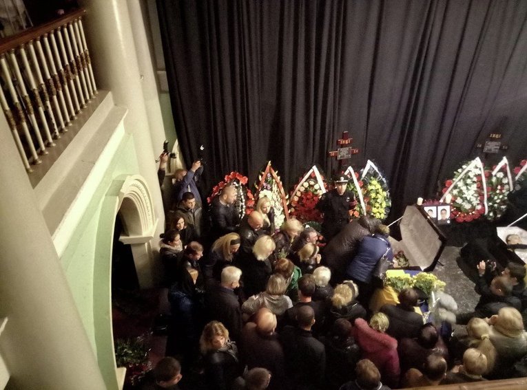 Церемония прощания с погибшими патрульными в Днепре