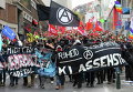 Марш протеста против реформ правительства и мер по сокращению расходов в Брюсселе, Бельгия