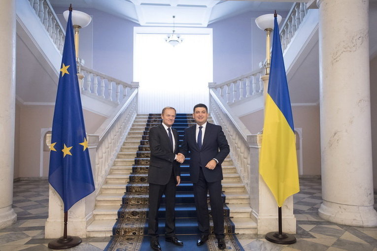 Премьер-министр Украины Владимир Гройсман встретился с Президентом Европейского Совета Дональдом Туском