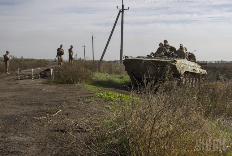 Отвод войск от линии противостояния между селами Богдановка и Петровское