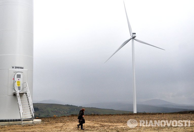 Открытие ветровой электростанции в Карпатах