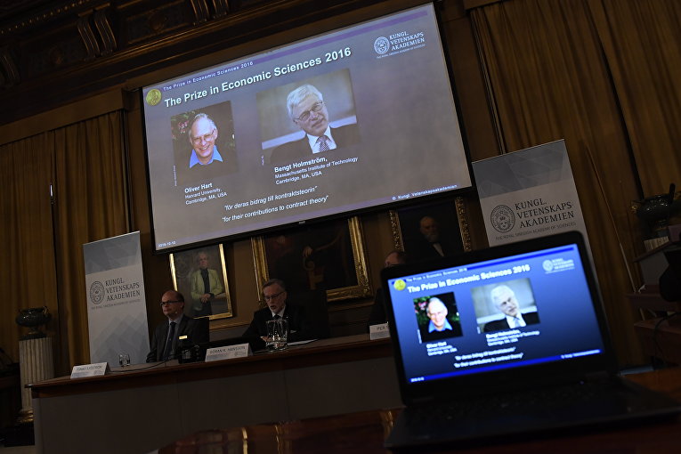 Лауреатами Нобелевской премии в области экономики стали британец Оливер Харт и финн Бенгт Хольмстрем