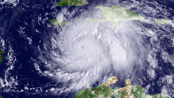 Карибский ураган Мэтью. Фото из космоса