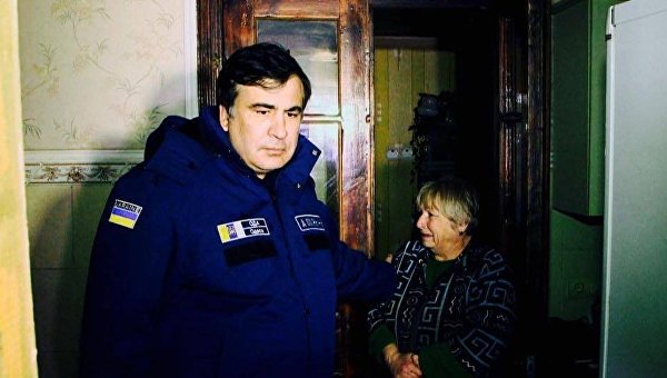 Михаил Саакашвили после стихии
