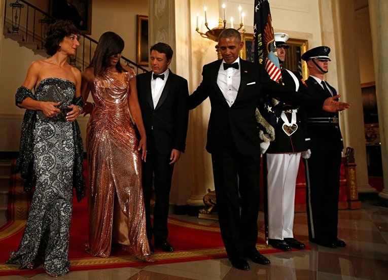 Обама в последний раз торжественно принял гостей в Белом доме