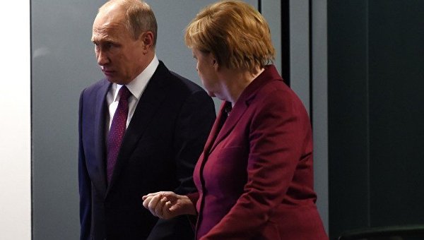 Ангела Меркель и Владимир Путин. Архивное фото