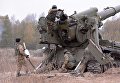 Тактические учения с боевой стрельбой самоходной и гаубичной артиллерии ВСУ