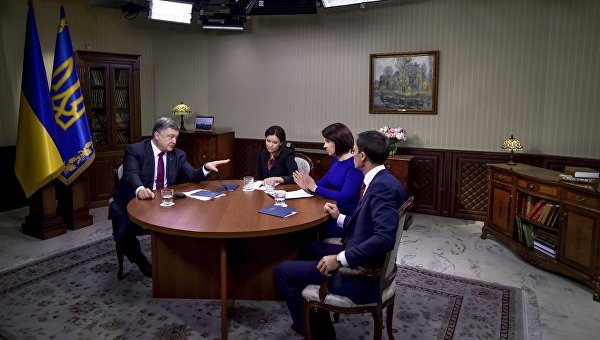 Интервью Петра Порошенко украинским телеканалам 23 октября