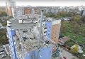 Разрушенная взрывом газа многоэтажка в Рязани с высоты птичьего полета. Видео