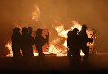Пожар в мигрантском лагере в Кале