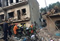 Спасательная операция на месте взрыва в провинции Шэньси, Китай