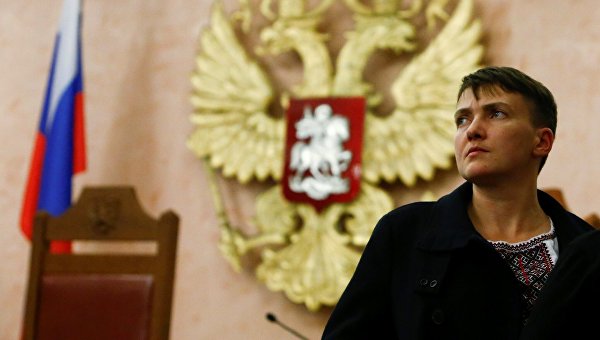 Надежда Савченко после рассмотрения Верховным судом РФ приговора Николаю Карпюку и Станиславу Клыху