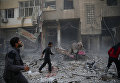 Сирийский Дамаск после обстрела. Архивное фото