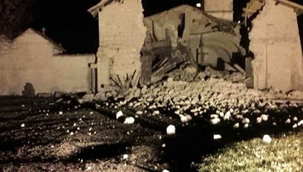 Землетрясение в центральной части Италии