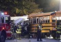 Лобовое столкновение двух автобусов в Балтиморе