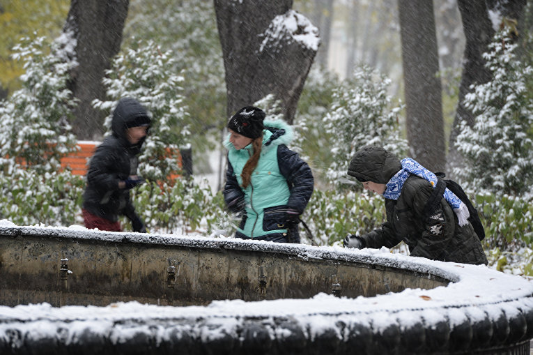 Дождь и снег в Киеве
