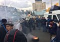 Акция протеста вкладчиков банка Михайловский в центре Киева